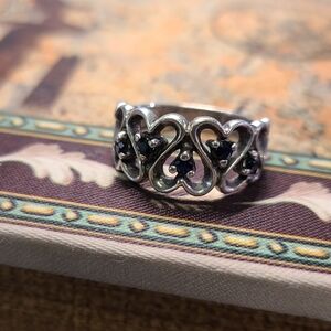 Sterling and sapphire ring